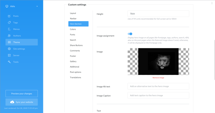 Publii gestion du theme